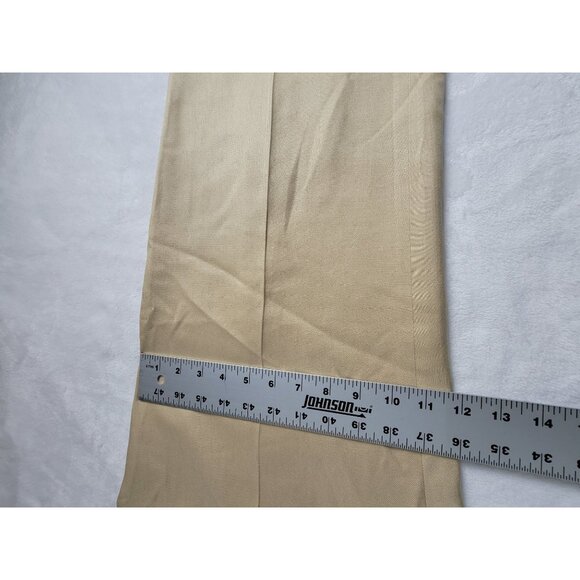 Talbots Womens Beige Pure Silk Wide Leg High Waist Pleated Dress Pants Size 8 - Picture 9 of 9